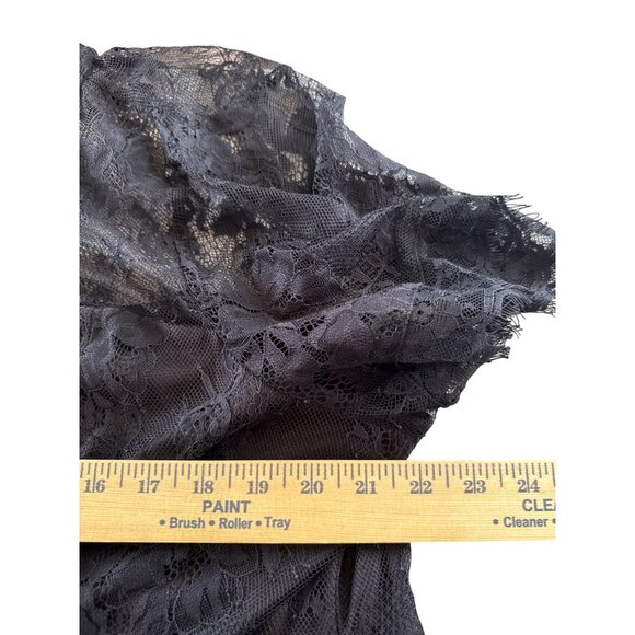 Torrid Black Lace Peplum Top Size 3 Sheer Overlay Short Sleeve Witchy Whimsygoth - Picture 7 of 7